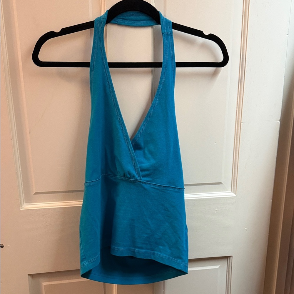 Pilcro Blue Halter Top